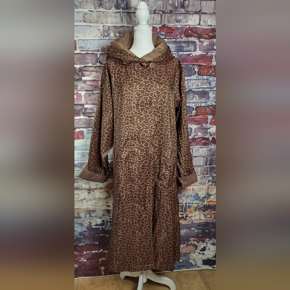 Nordstrom Reversible Leopard Print Hooded Coat - Picture 3 of 14